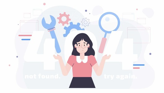 illustration of 404 error