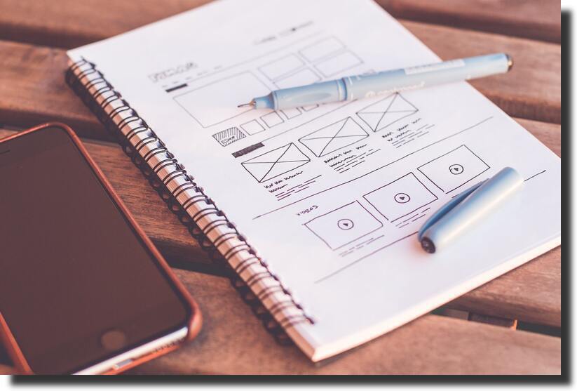 notebook on table