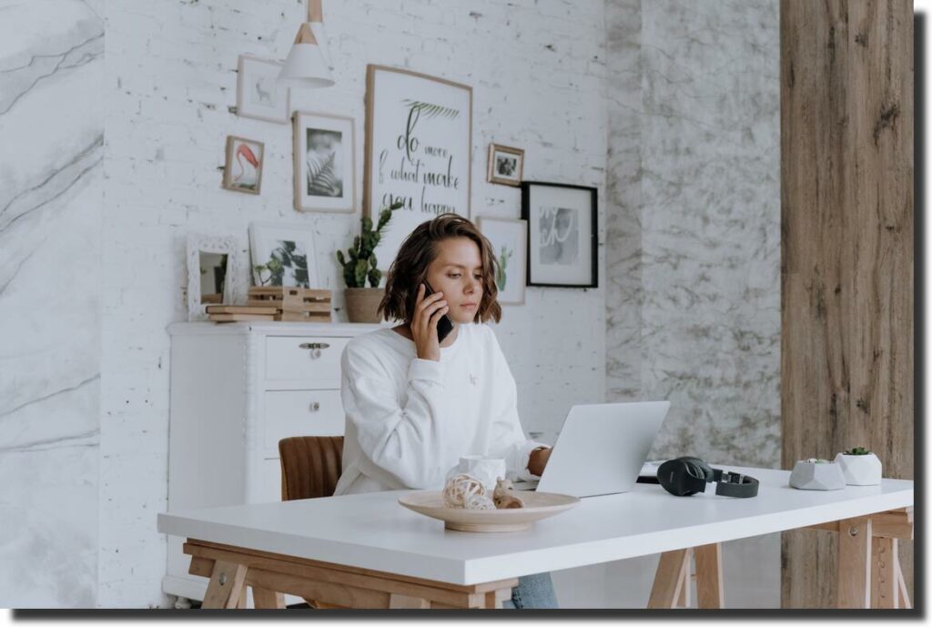 woman talking on the phone
